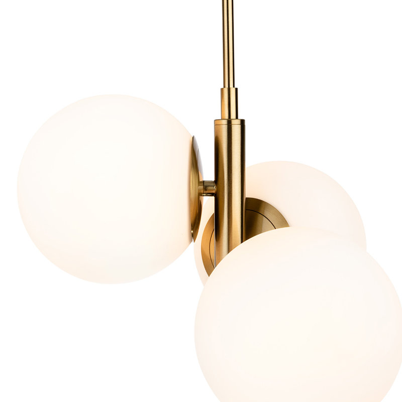 3 - Light Sputnik Pendant, Brushed Brass