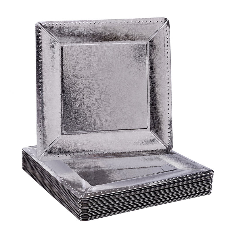 Plaque de chargeur jetable papier poids lourd, Argent