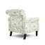 Iliana Traditional Upholstered Rococo Green Cotton Blend Armchair with Nailhead Trim-1344548217