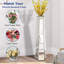 Vase de plancher en miroir de 30 po de hauteur, grands vases argentés pour décor de salon, vases décoratifs pour fleurs séchées