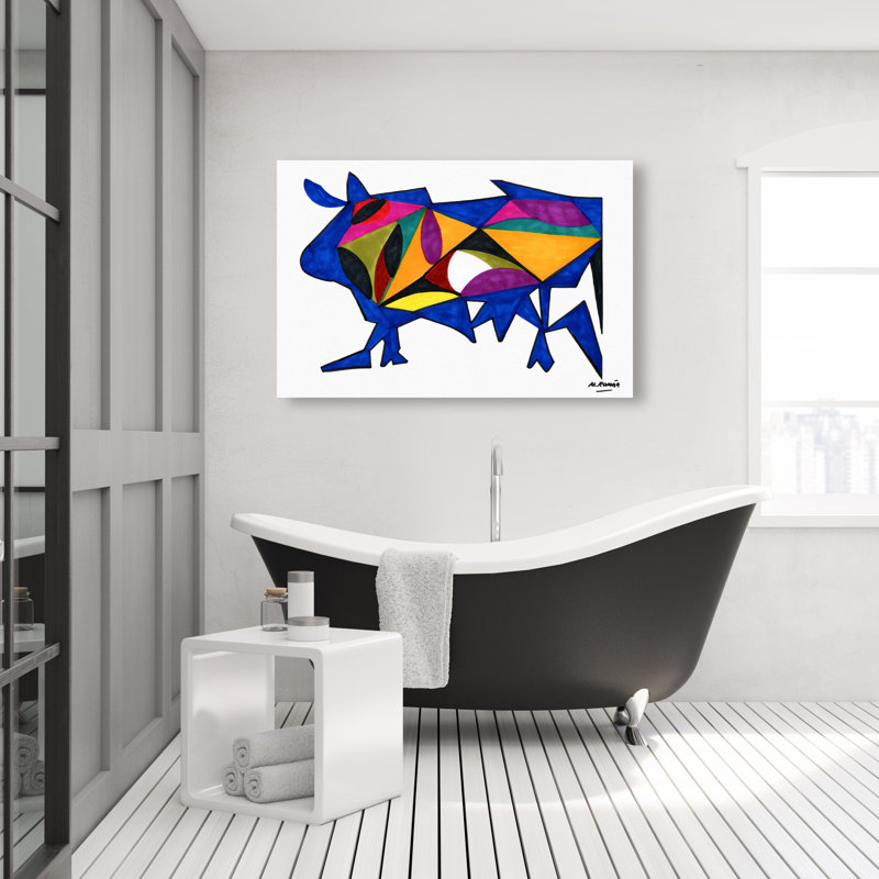 Manuel Roman - Bull Sunrise Print by Oliver Gal, 36"H x 54"W, Gallery Wrapped