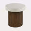 Table d'appoint [plateau antique + cadre naturel]