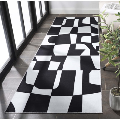 Tapis ivoire / noir Amalea 827