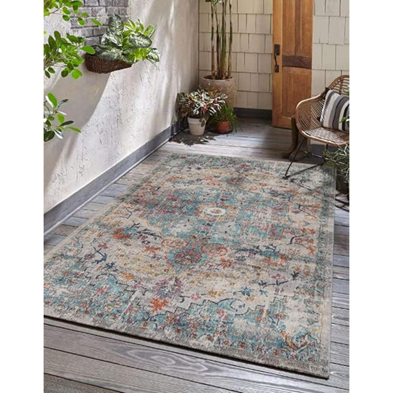 Rectangle 150 cm x 150 cm Indoor / Outdoor Washable Area Rug
