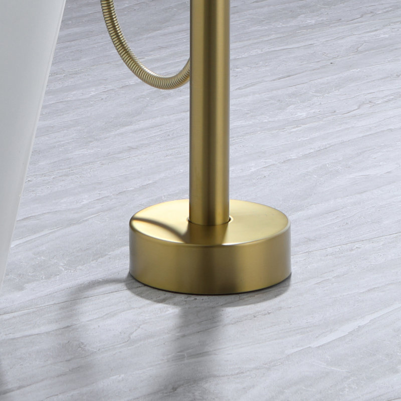 2 Handle Floor Clawfoot Tub Faucet with Diverter