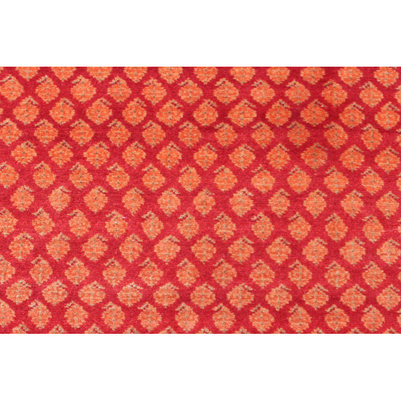 Hand-Knotted High-Quality Orange Area Rug, Runner 2'6" x 9'10"