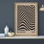 Classical Artwork " Mid-Century Bauhaus Black Stripe Illusion Shapes "-99141553-99141554