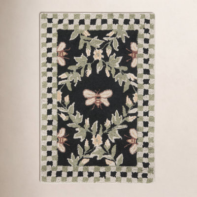 Hand-Hooked Wool Southwestern Rug