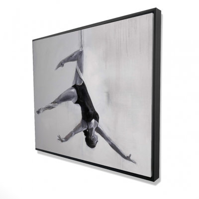 Dancer On Aerial Silks Print On Canvas
