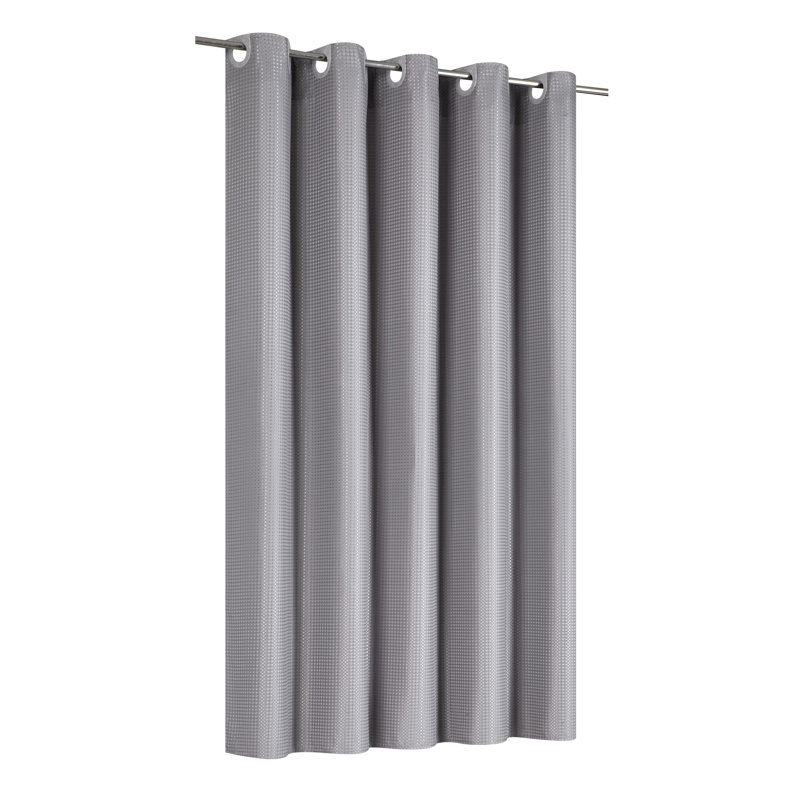 Rideau de douche en vinyle couleur unie Maplewood, Filigrane argent, H 75 po x l 70 po