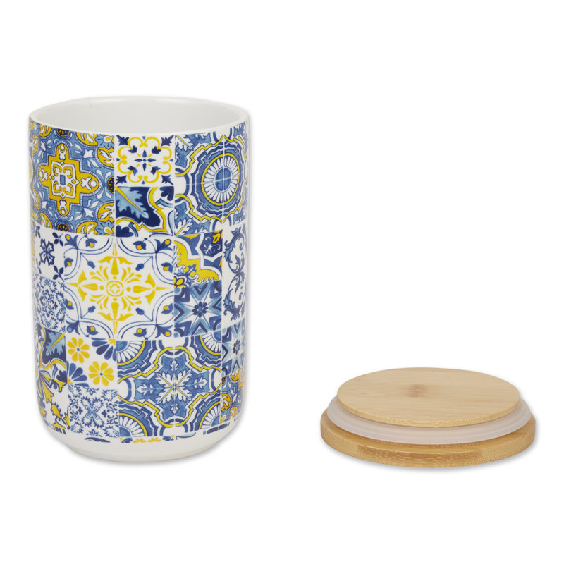 Céramique portugaise 4,5 pintes Azulejos Pot à friandises pour animaux