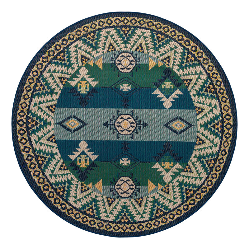 Ciudad Marlenia Indoor/Outdoor Area Rug, Rond 7 pi 10 po