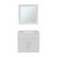 Ensemble de meuble-lavabo flottant avec lavabo, armoire à deux portes et miroir Slater, blanc-301772497