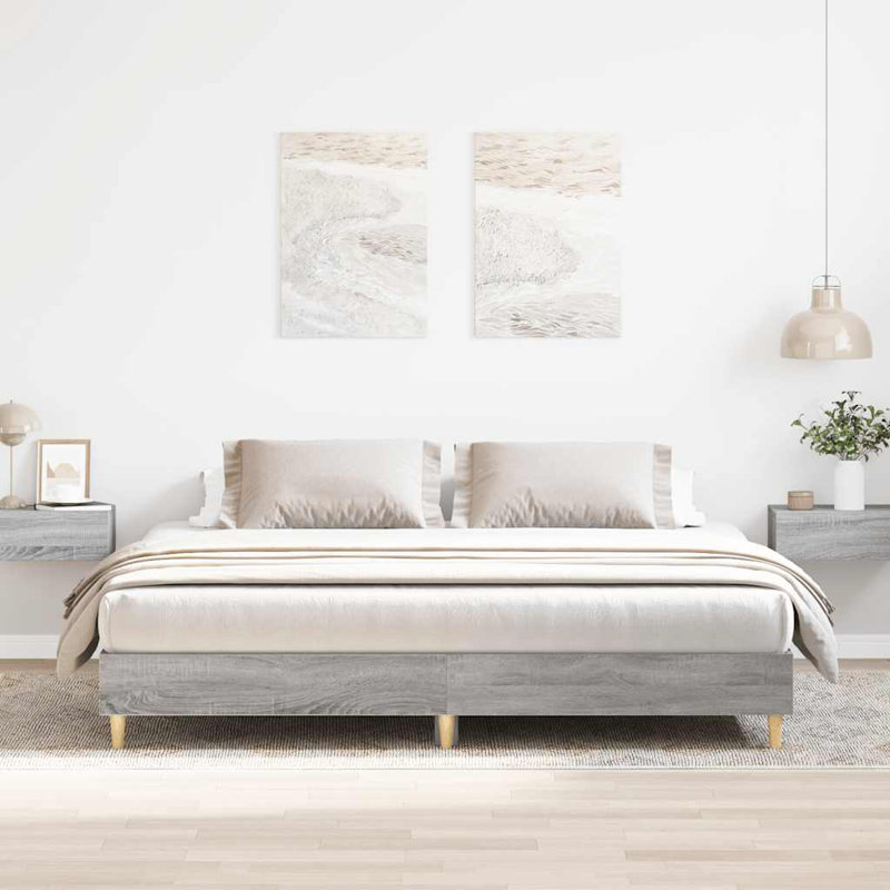 Bed Frame, European Kingsize (160 x 200cm), Grey Sonoma