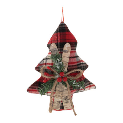 Tree w/Skis Ornament
