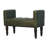 Walnut Green Leather Bedroom Bench