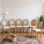 Chaise de salle à manger style français avec dossier rond, style français, ensemble de 6-1871473055-1860685383