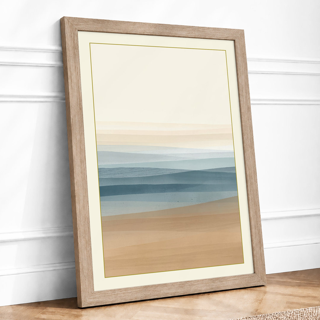 Quiet Seaside Moment Coastal - Framed Print
