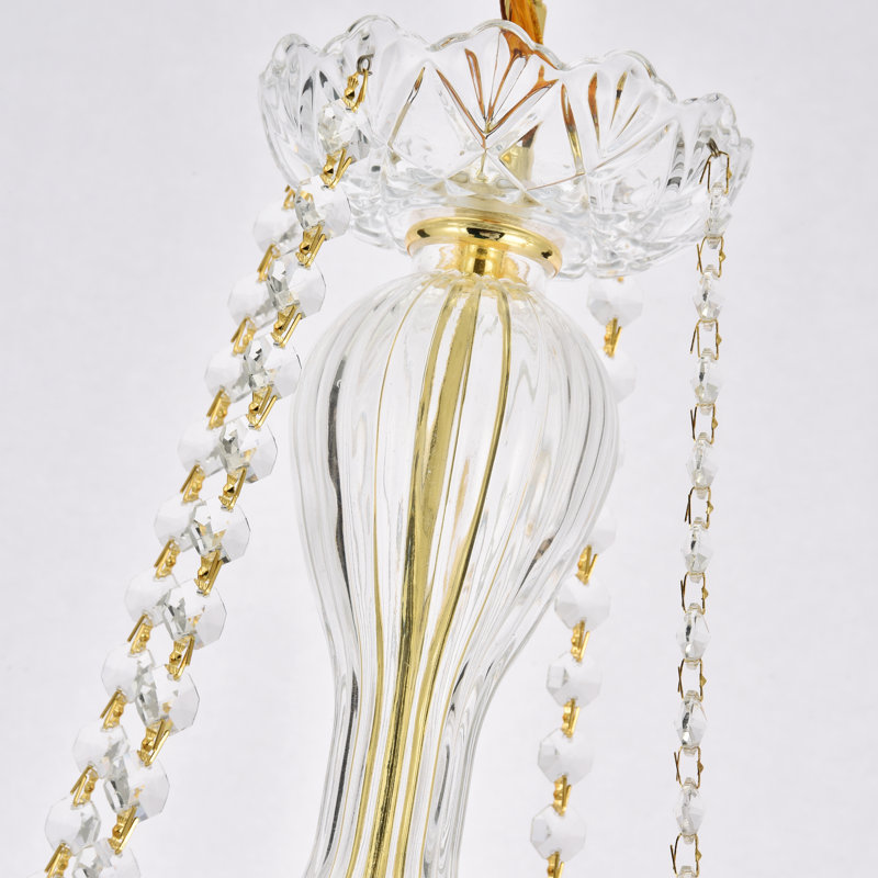 Lesli - Light Candle Style Tiered Chandelier, Gold, 21