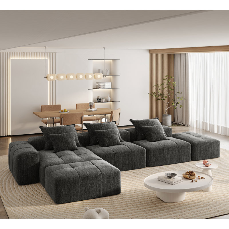 Canapé modulaire surdimensionné Modern, Noir