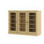 Armoire de rangement à chaussures 100% en bois massif avec porte en verre, tablettes réglables, rangement modulaire pour vestibule, l 48,5 po x H 35,75 po-132255085