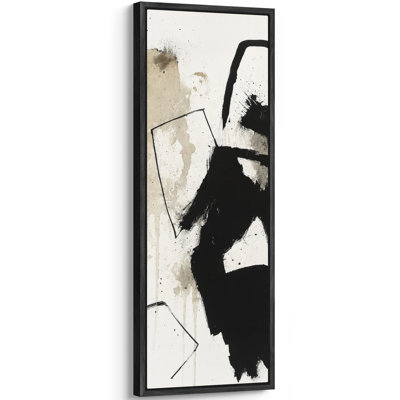 Abstract Framed Canvas Wall Art - Neutral Minimalist Print for Modern Wall Decor