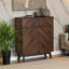 Cole-Zachary 2-Drawer/Door Shoe Cabinet in Walnut Finished Wood, 38.96'' H X 31.42'' W X 13.71'' D