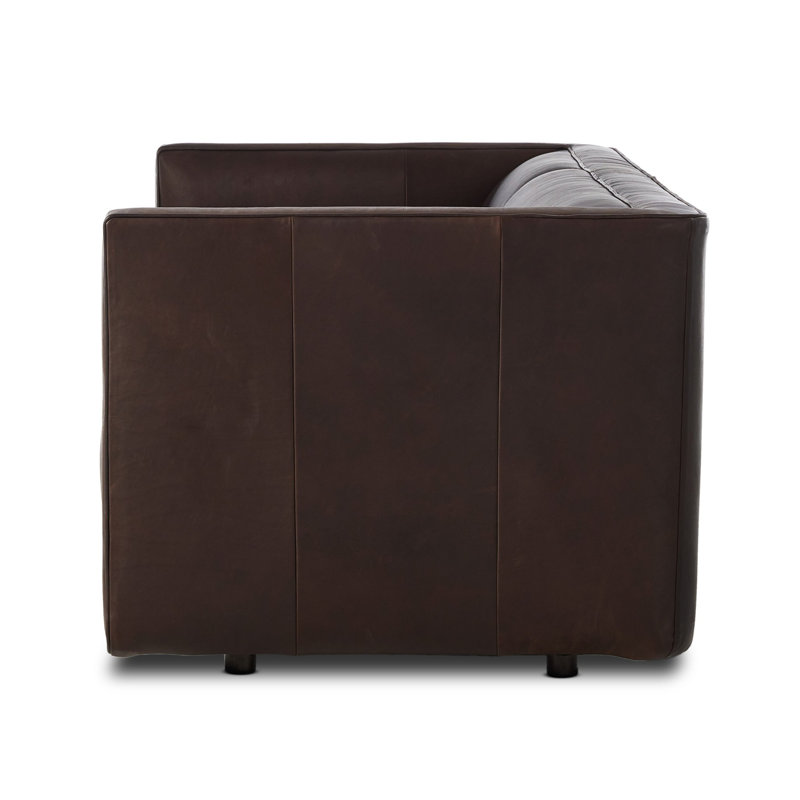 Phillip Sofa, Heirloom Cigar Top Grain Leather