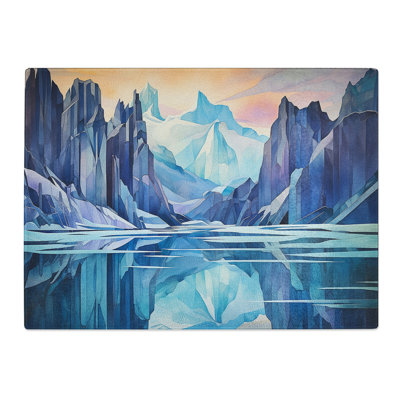 Glacier Art Deco  Glass Chopping Board