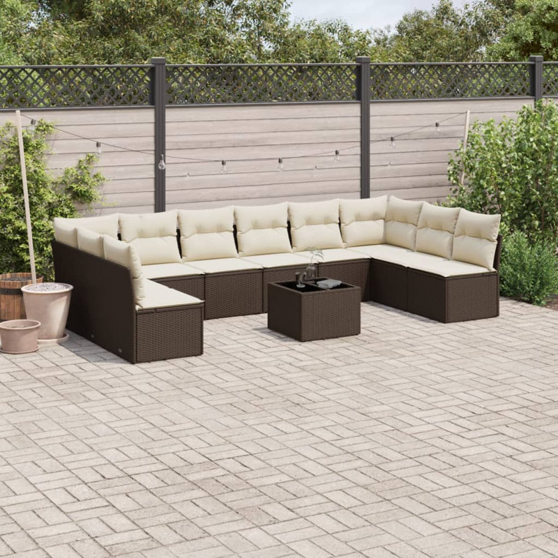 Ensemble de canapé de jardin avec coussins Vidaxl