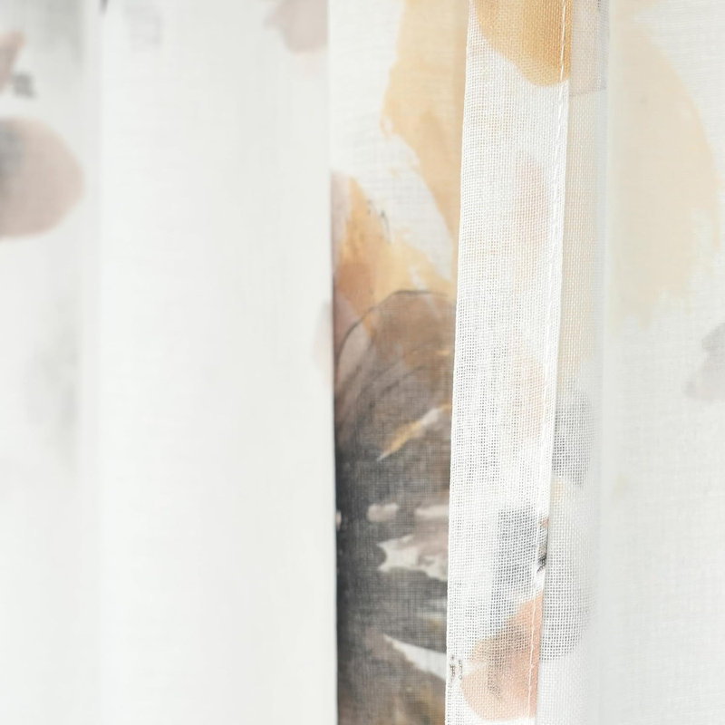 Paire de rideaux transparents Rhayne Ployester, L 52 po x L 63 po