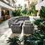 65cm Wide U-Shaped Wicker Patio Sectional Set