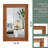 Rectangular Decorative Mirror with Solid Wood Frame and Woven Rattan Accents for Enhanced Space Illusion and Timeless Wall Art.