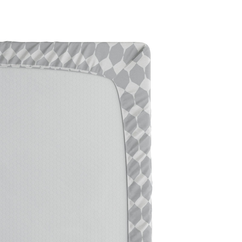 Microfiber Geometric Fitted Sheet, Full Fitted Sheet