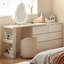 Coiffeuse avec miroir lumineux, 6 tiroirs