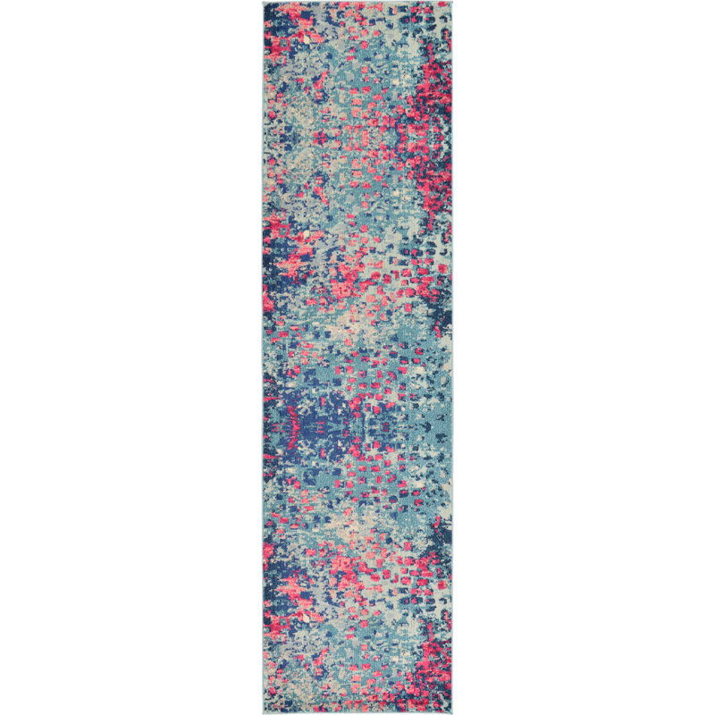Tapis abstrait Auyeung, Tapis de couloir 2 pi 7 po x 10 pi