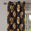 Rideau à œillets Dakota Fields motif animal asiatique 50 po x 63 po gris anthracite et abricot-410534009