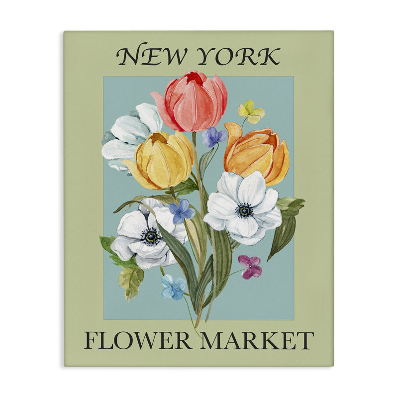 Art mural sur toile New York Flower Market par Carol Robinson, H 40 po x l 30 po