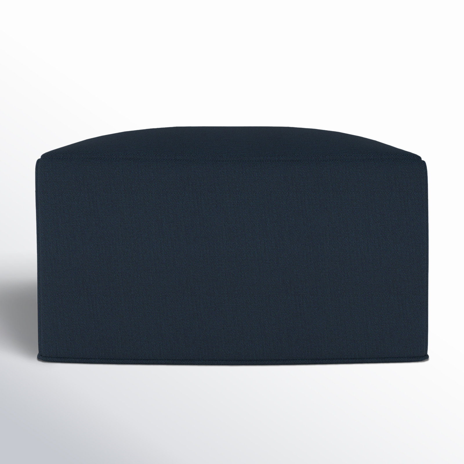Praia Sunbrella Outdoor Ottoman, Canvas Navy Sunbrella® Canvas