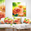 «Beautiful Watercolor Roses on Green» - Coussin décoratif à imprimé floral-29894173-29894176