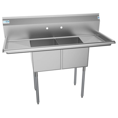 52'' L x 22'' W Silver Freestanding Service Sink