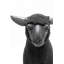 Black Happy Sheep Wool Figurine