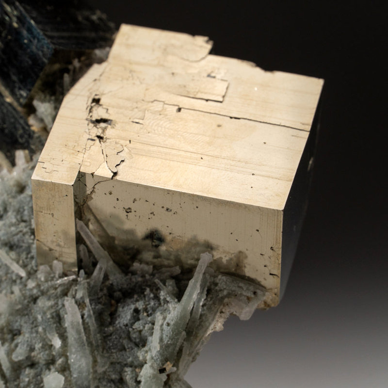 Pyrite on Quartz from Daye Mine, Hubei Province, China