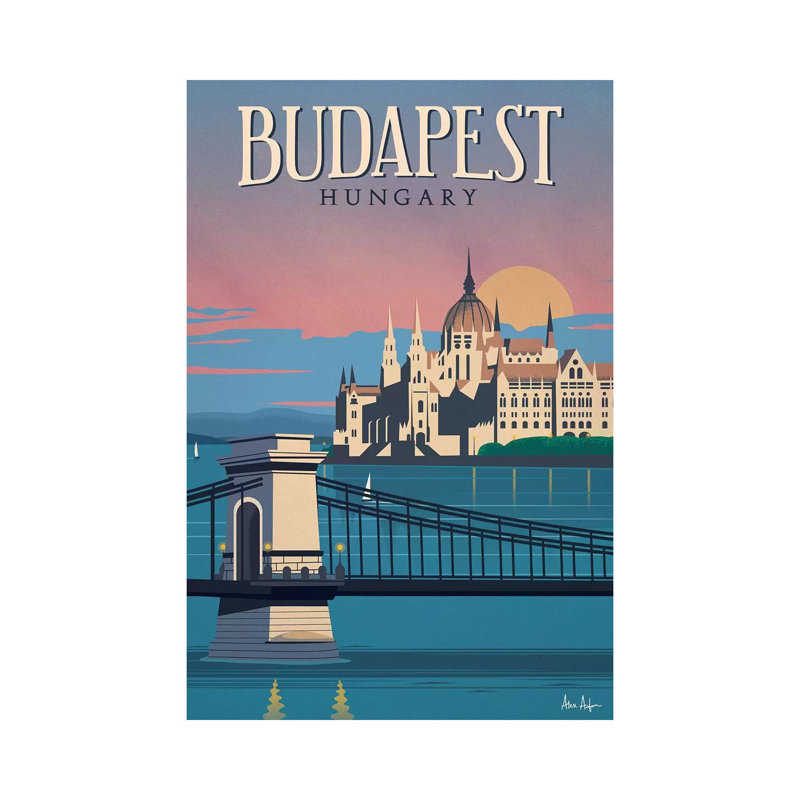 Budapest - Wrapped Canvas Print, 45.72cm H x 30.48cm W x 1.91cm D