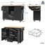 Kitchen Island With 2 Doors , 2 Drawers And Wine Rack-1081610486