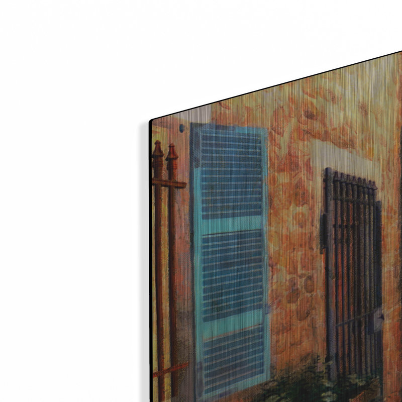  «The Village Archway» par Alonzo Saunders, art mural en métal, 36 po x 24 po, H 24 po x l 36 po