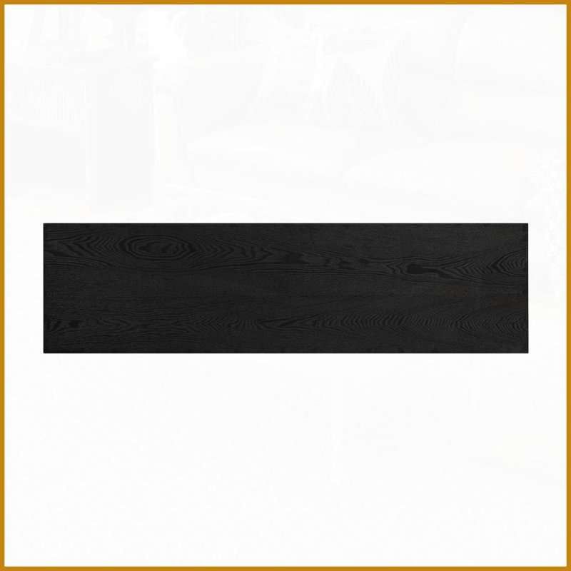 Table basse antique en rotin noir avec 2 tiroirs de rangement - placage en bois naturel pour le salon, assemblage facile