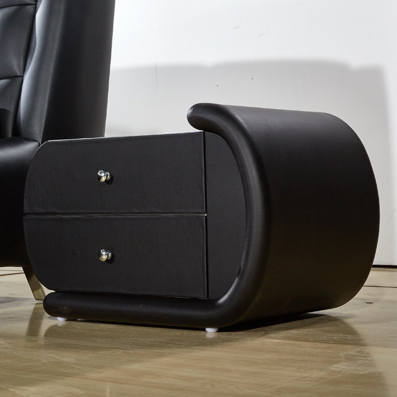 24.5'' W Nightstand, Black, Right