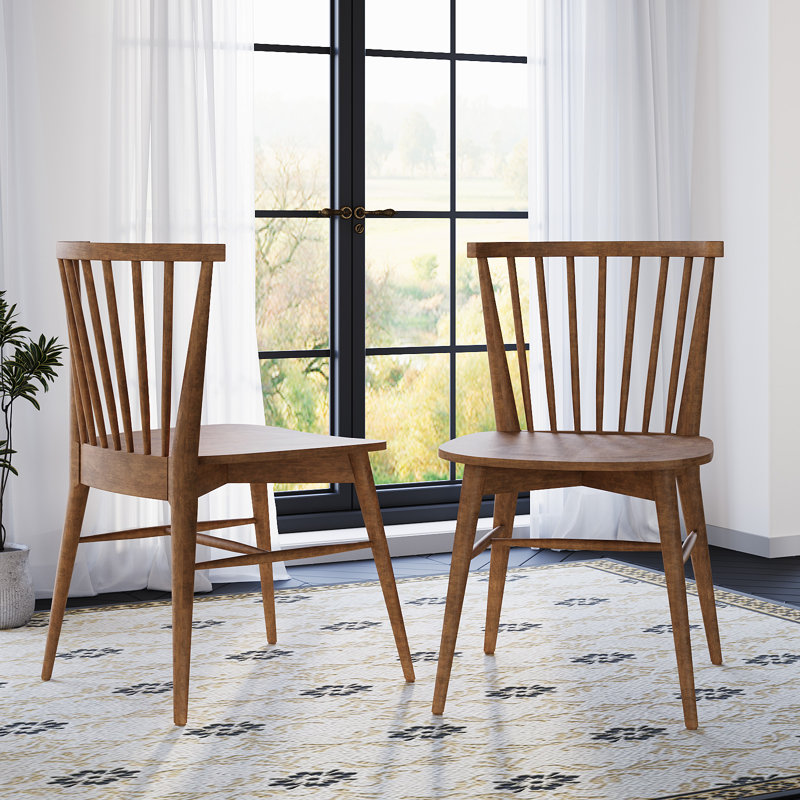 Arka 19'' H Solid Wood Side Chair, Brown
