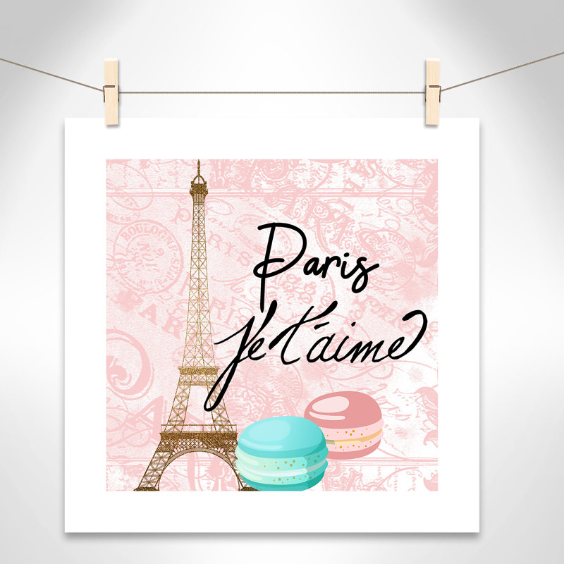 Bonjour paris 1, H 20" x l 20" x P 1", Papier